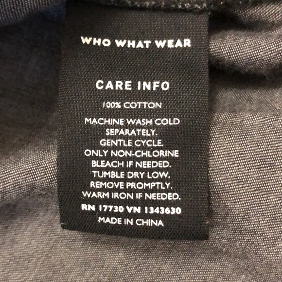 Who What Wear M Dress Grey Denim long sleeve Wrap strap zipper pockets Excellent - Picture 9 of 15